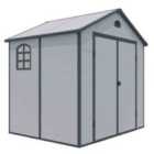 Rowlinson Airevale 8X6 Plastic Apex Shed Light Grey With Foundation Kit