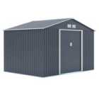 Rowlinson Trentvale 10X8 Metal Apex Shed Dark Grey With Foundation Kit & Assembly