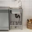 Garden Sanctuary Stainless Steel Commercial Sink With Shelf