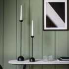 Gallery Direct Ryle Candlestick Large Black 100x100x600mm