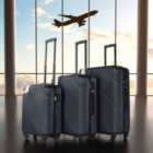 Neo Blue 3 Piece Hard Shell Luggage Suitcase Set