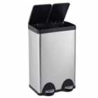Cooks Professional 40L Dual Recycle Bin Silver