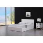 Kosy Koala Ottoman Storage Bed White 3Ft Single Leather And 1 Mattress Bedroom Furniture