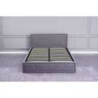 Ottoman Storage Bed 3ft Single Grey Wooden Fabric Bedroom