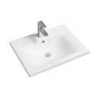 Limoge® 5089 Ceramic 61Cm Thin-edge Inset Basin With Dipped Bowl