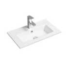 Limoge® 4024A Ceramic 61Cm Thin-edge Inset Basin With Rectangular Bowl