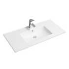 Limoge® 4001A Ceramic 101Cm Thin-edge Inset Basin With Scooped Bowl