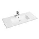 Limoge® 5414 Ceramic 101Cm Mid-edge Inset Basin With Oval Bowl