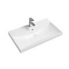Limoge® 5409 Ceramic 80.5Cm Thick-edge Inset Basin With Scooped Full Bowl