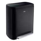 Cooks Professional Dual Recycle Pedal Bin 60L (30L/0L) Black