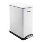 Cooks Professional Slim Recycle Pedal Bin 50L (30L/20L) White