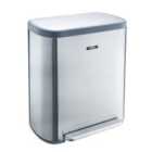 Cooks Professional Dual Recycle Pedal Bin (30L/30L) Silver