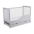 MCC Brooklyn Baby Cot Crib Grey With Drawer