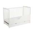 MCC Brooklyn Baby Cot Bed White With Drawer