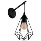 Eglo Tarbes 1 Light Geometric Wall Light - Black