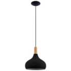 Eglo Sabinar Metal/Wood Pendant Light