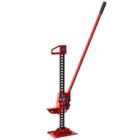 HOMCOM 48" 3 Tonne High Lift Farm Jack For 4X4 Tractors Trucks, Red