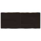 Vidaxl Table Top Dark Brown 120X50X(2-6) Cm Treated Solid Wood Live Edge