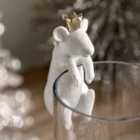 Gallery Direct Mouse Pot Hanger White/Gold (2Pk) 45x45x110mm