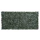Outsunny Artificial Leaf Hedge Screen Privacy Fence Panel - 3M x 1.5M Dark Green