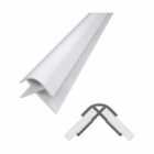External Corner White PVC 2400mm