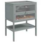 Pawhut Wooden Hamster Cage W/ Storage Shelf - Grey