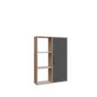 Decorotika Patrick Standard Bookcase Bookshelf Shelving Unit Display Unit With Cabinet - Oak And Anthracite