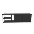 Decorotika Primrose 160 cm Wide TV Stand TV Unit TV Cabinet Storage With Two Cabinets And Shelves - White And Anthracite