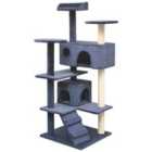 vidaXL Cat Tree with Sisal Scratching Posts 125 cm Dark Blue
