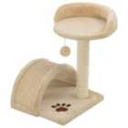 vidaXL Cat Tree with Sisal Scratching Post 40 cm Beige and Brown