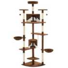 vidaXL Cat Tree with Sisal Scratching Posts 203 cm Brown and White