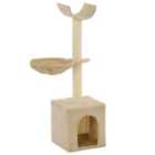vidaXL Cat Tree with Sisal Scratching Posts 105 cm Beige