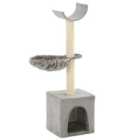 vidaXL Cat Tree with Sisal Scratching Posts 105 cm Grey
