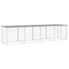 vidaXL Chicken Cage with Roof Light Grey 403x98x90 cm Galvanised Steel