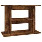 vidaXL Aquarium Stand Smoked Oak 80x35x60 cm Engineered Wood