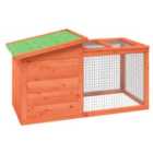 vidaXL Rabbit Hutch Brown 100.5x54x55 cm Solid Wood Pine