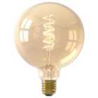 Calex Standard Filament Globe E27 3.8W Dimmable Light Bulb - Gold