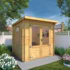 Mercia 19mm Pent Log Cabin - 2.4 x 2.4m