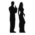 Star Cutouts Secret Agent Male and Female Double Height 172 cm Cutout