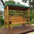 Charles Taylor Wentworth Three Seater Arbour with Green Roof Cover
