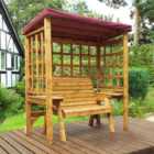 Charles Taylor Wentworth Two Seat Arbour with Burgundy Roof Cover