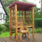 Charles Taylor Wentworth Single Arbour with Burgundy Roof Canopy