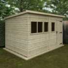 Broadfield 12x8 Tanalised Deluxe Pent Shed