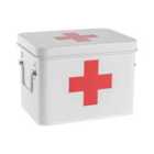 Vintage Metal First Aid Box - 23Cm - White