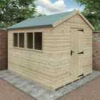 Broadfield 10x8 Tanalised Premier Apex Shed