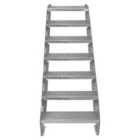 Adjustable 7 Section Galvanised Staircase - 600Mm Wide