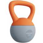 Sportnow 8Kg Kettlebell With Soft Body And Non-slip Handle, Orange And Grey