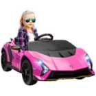AIYAPLAY 12V Lamborghini Autentica Licensed Ride on Car, Pink