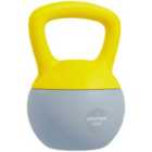 Sportnow 6Kg Kettlebell With Soft Body And Non-slip Handle, Yellow And Grey