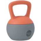 Sportnow 10Kg Kettlebell W/ Soft Body And Non-slip Handle, Orange And Grey